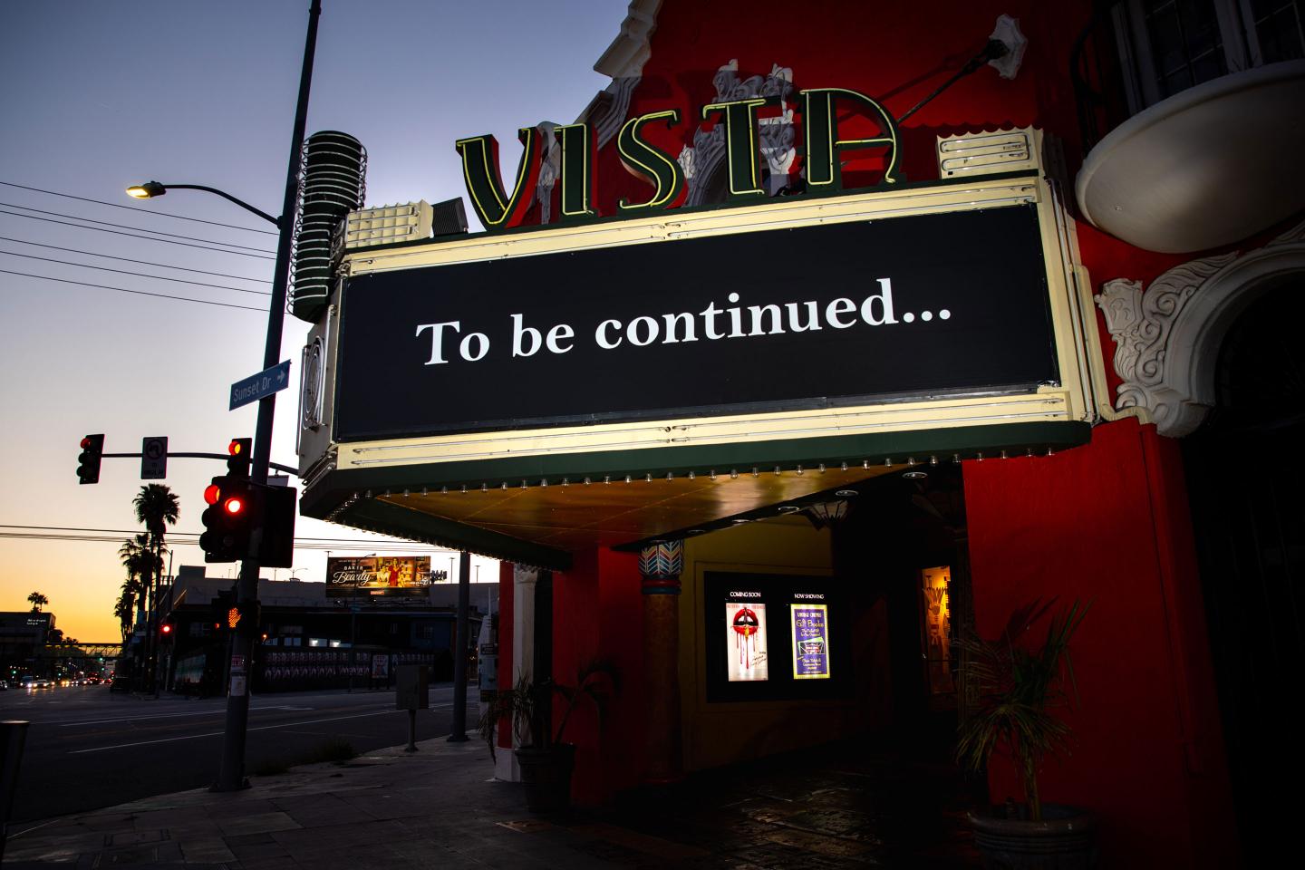 movie theater sign