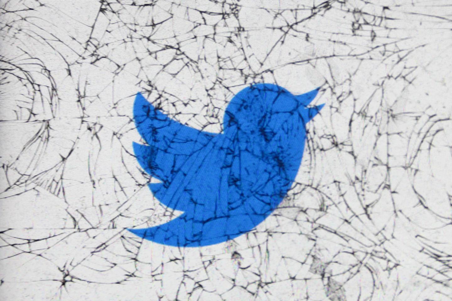 Commentary-Twitter On Broken Glass