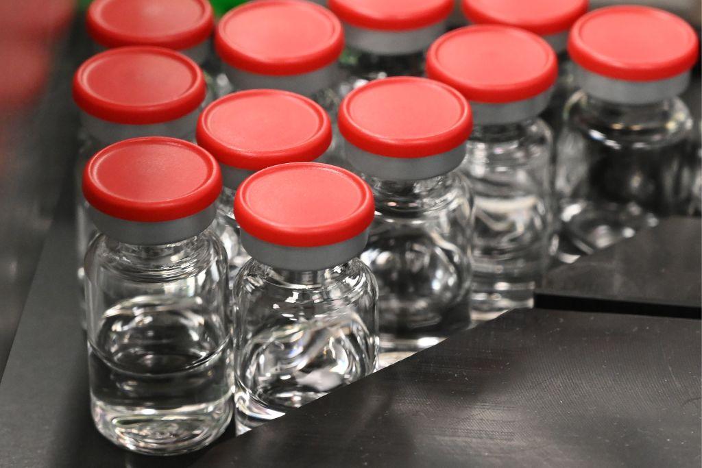 Vials of AstraZeneca's Covid-19 vaccine.