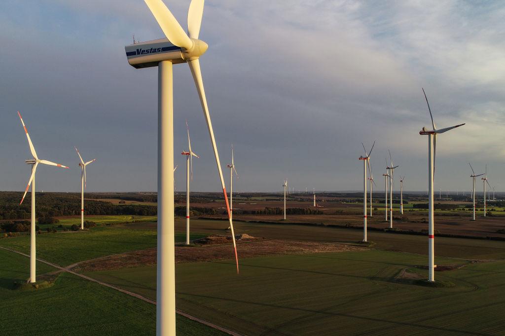 Photograph of a windfarm.