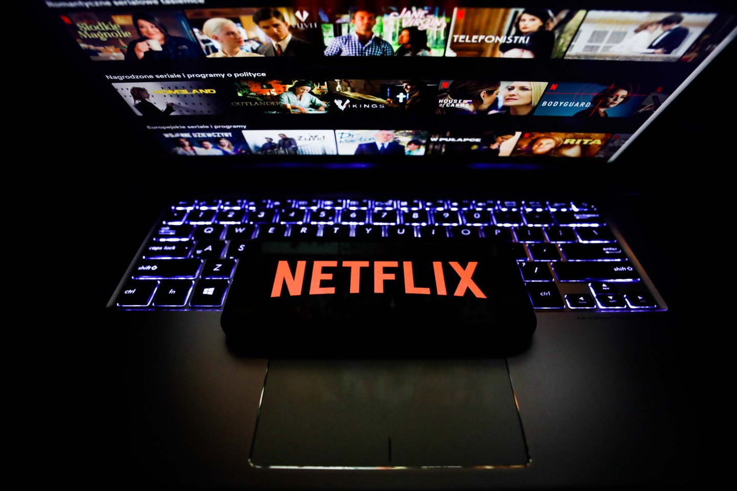 Netflix logo is seen displayed on a phone screen in this illustration photo taken in Poland on October 18, 2020.<br />
 Jakub Porzycki/NurPhoto via Getty Images