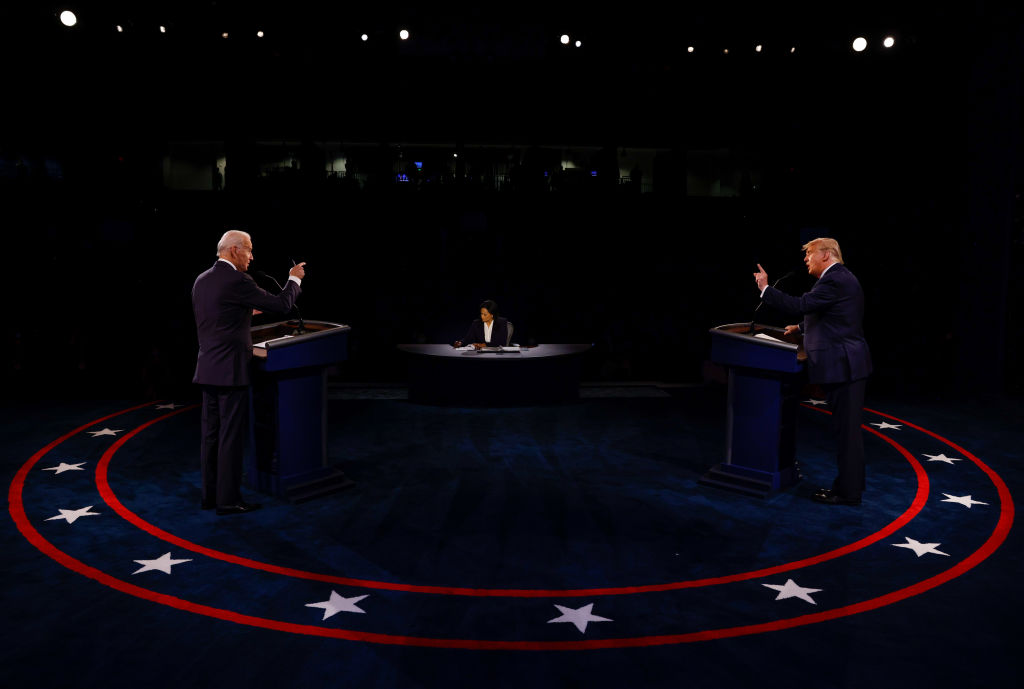 President Trump and Democratic candidate Joe Biden facing off at the final presidential debate in Nashville, Tennessee.