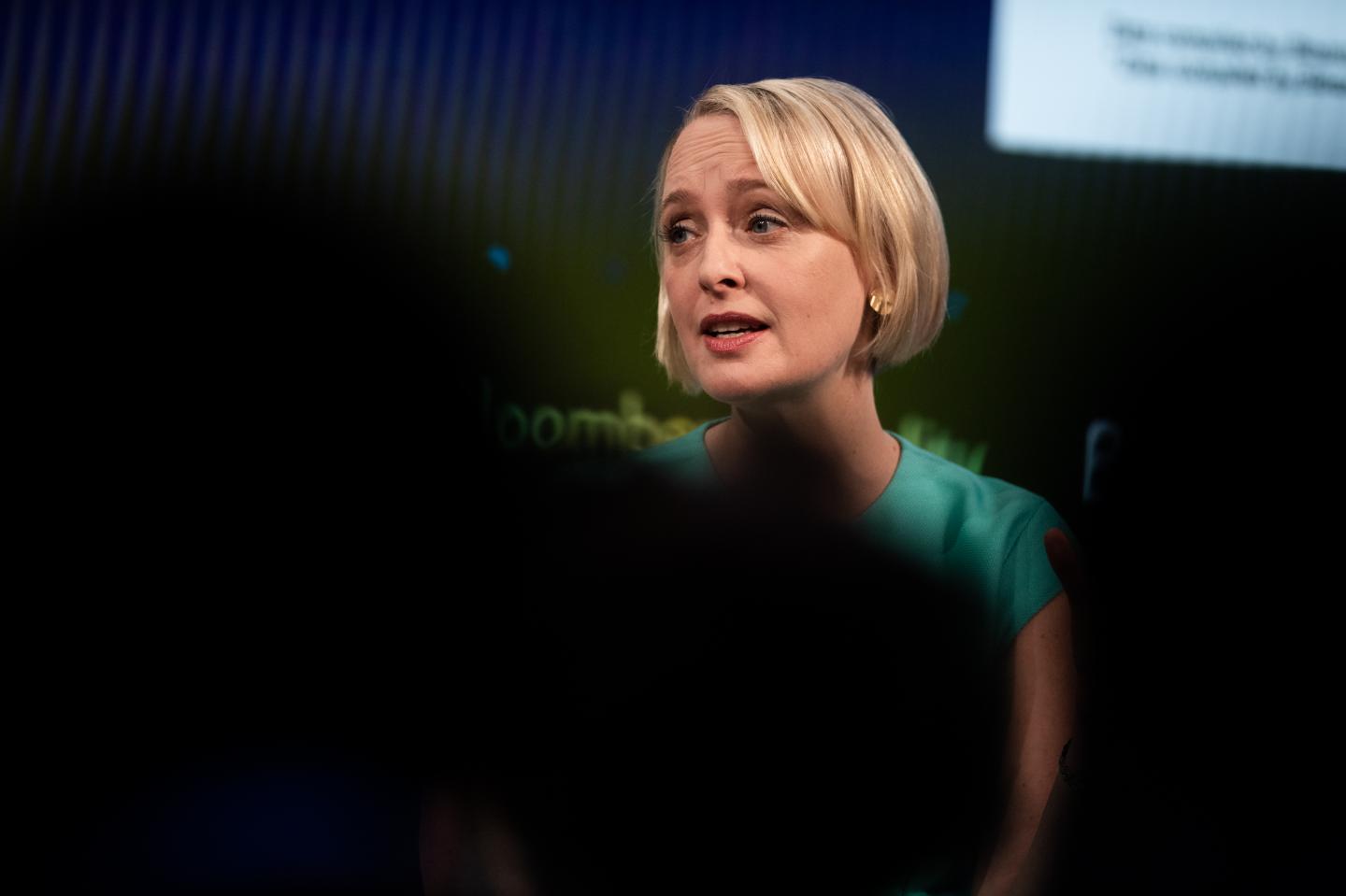 Julie Sweet, chief executive officer of North America for Accenture PLC, speaks during the Bloomberg Business of Equality conference in New York, U.S., on Tuesday, May 8, 2018.