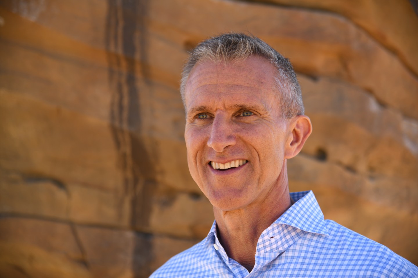 DENVER, CO - AUGUST 29: Steve Rendle, VF Corp Chair, CEO and president in Montbello Open Space Park. VF Corp is a Coins2Day 250 apparel maker that will move its headquarters to Denver, CO. from Greensboro, NC. August 29 2018. (Photo by Hyoung Chang/The Denver Post via Getty Images)