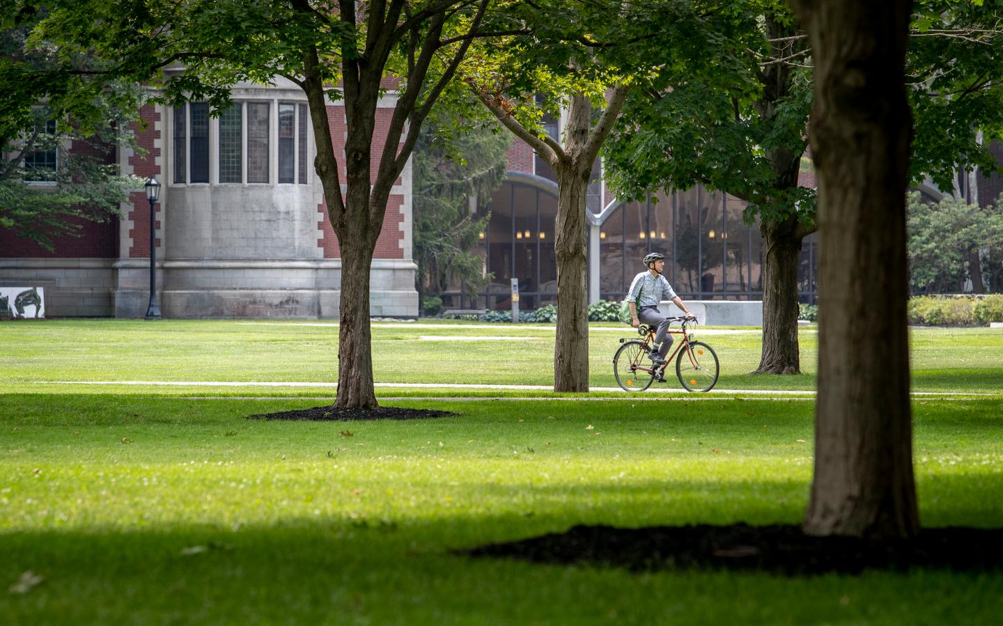 Bowdoin bicyclist