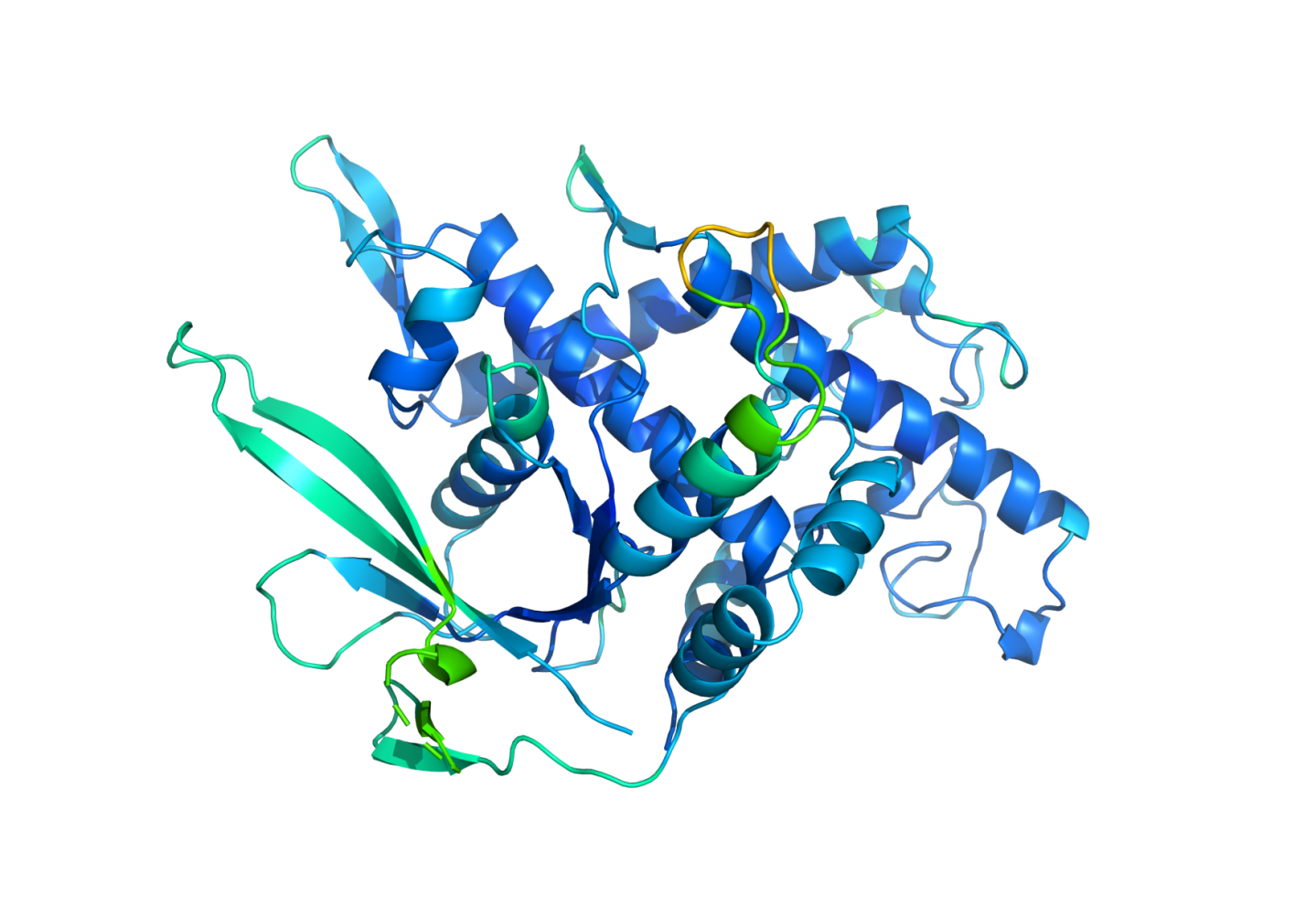 A picture of a protein shape.