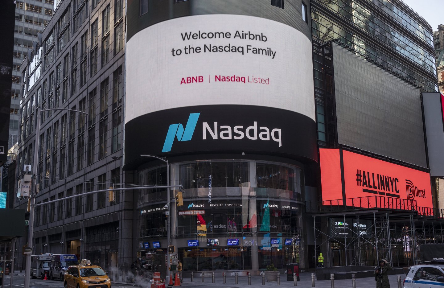 airbnb goes public on the nasdaq