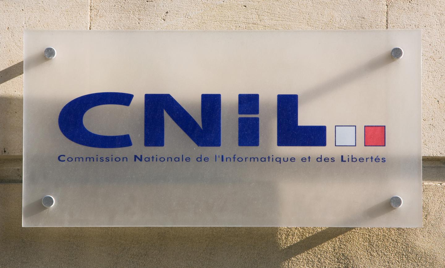 This picture taken on February 16, 2010 in Paris shows the logo of the French National commission for computer technologies and liberty (CNIL).