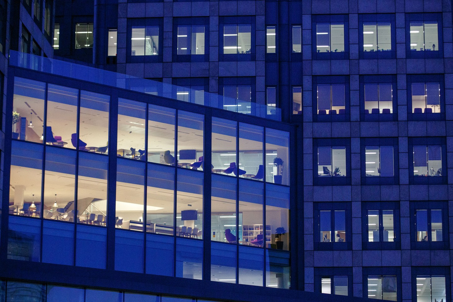 Tower Offices At Dusk
