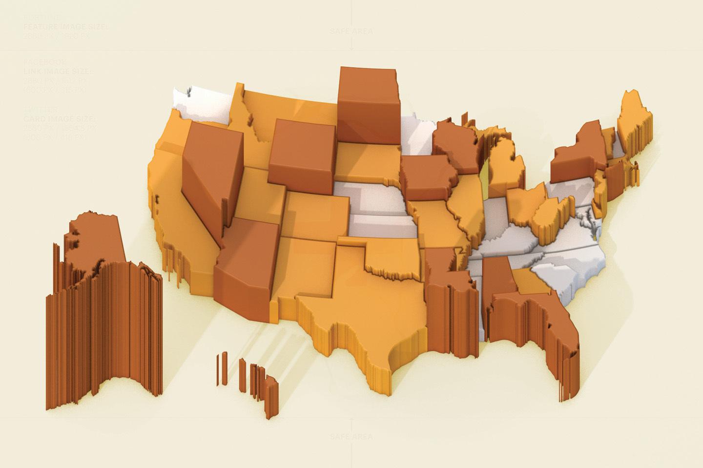 State budgets on the brink: 2 maps of America’s looming deficits