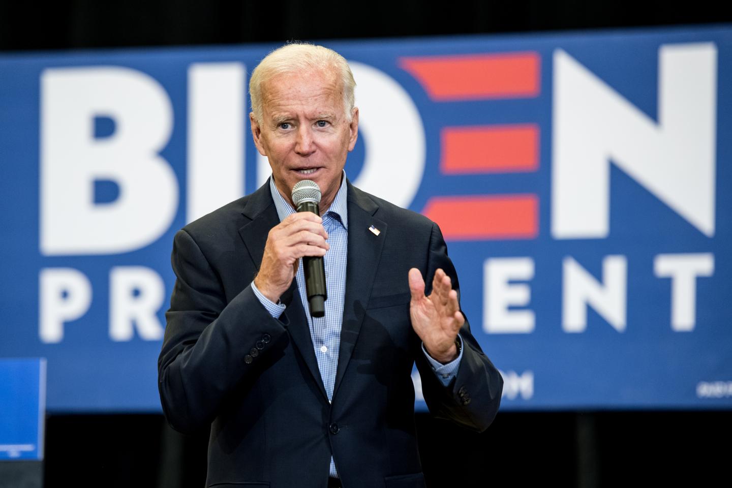 Democratic presidential candidate and former US Vice President Joe Biden addresses a crowd at a town hall event at Clinton College on August 29, 2019 in Rock Hill, South Carolina.