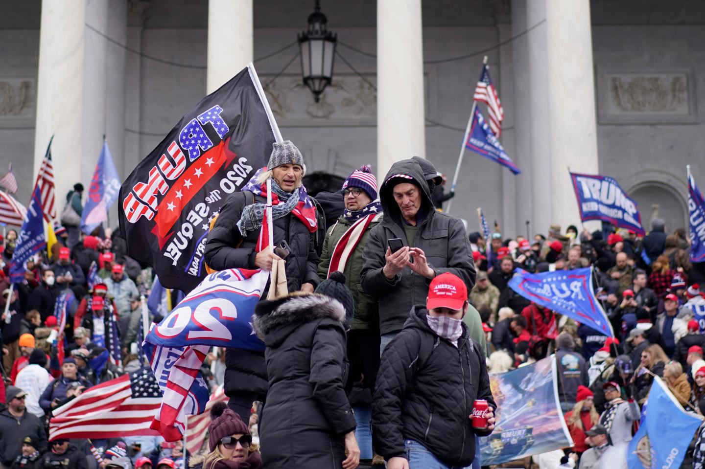Protesters gather to storm the Capitol on Jan. 6, 2021. “The physical world is becoming more like the Internet,” writes the author. “Dysfunctional, angry, lawless, and a complete banana republic.”
