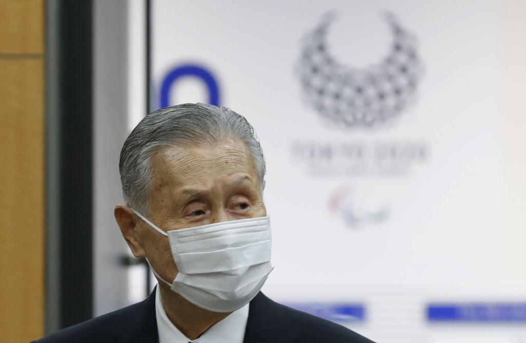 Yoshiro Mori, president of the Tokyo Olympic Organizing Committee, arrives for a news conference in Tokyo, Japan, on Thursday, Feb. 4, 2021. Mori resisted calls for his resignation after his comments that women talk too much in meetings sparked broad criticism. Photographer: Kim Kyung-Hoon/Reuters/Bloomberg via Getty Images