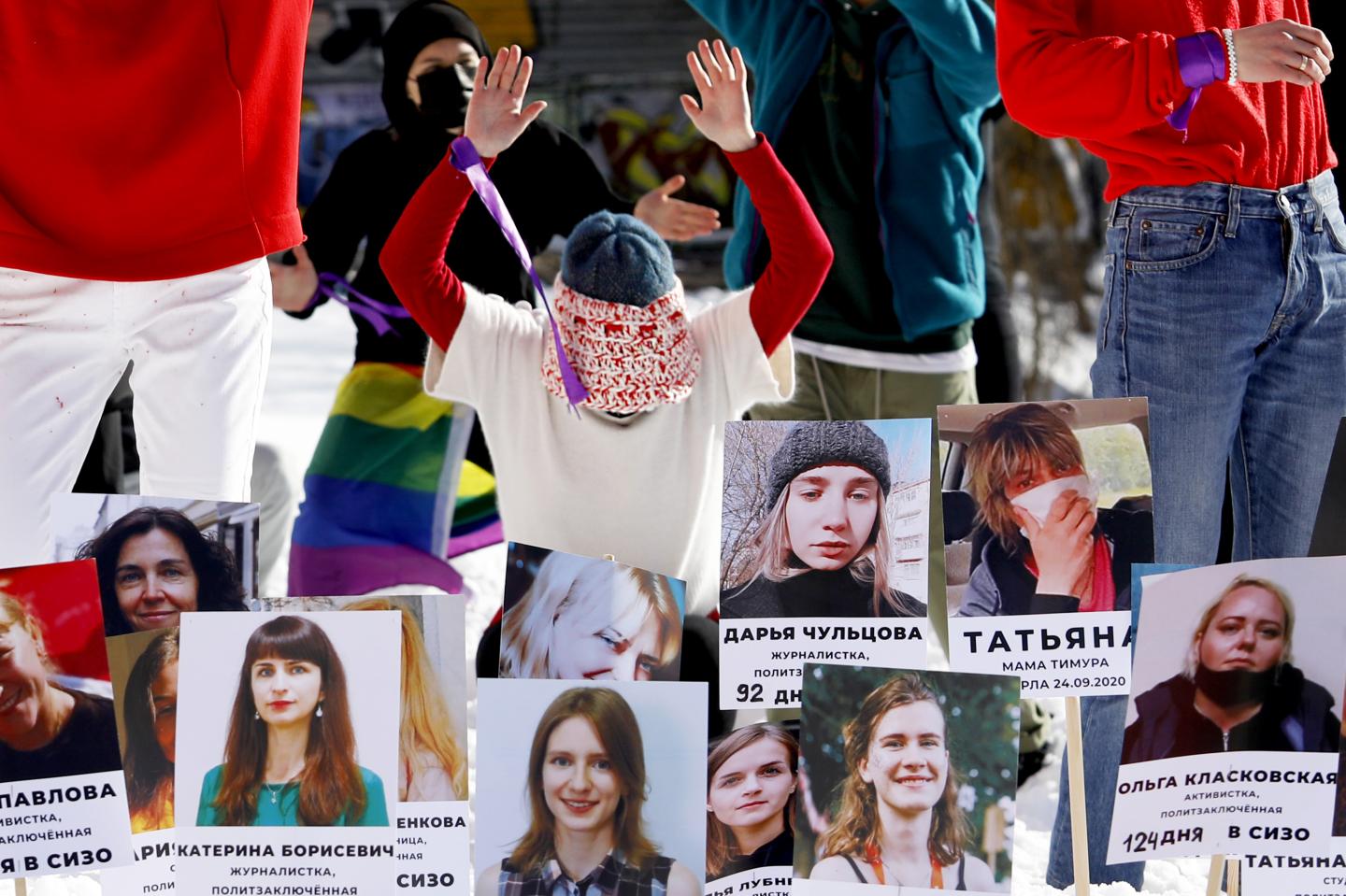 Demonstrators take part in a protest against police violence in Minsk, Belarus. Bitcoin donations have played a key role in funding the country’s protest movement.