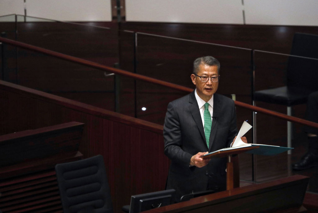 Hong Kong Financial Secretary Paul Chan Delivers Budget