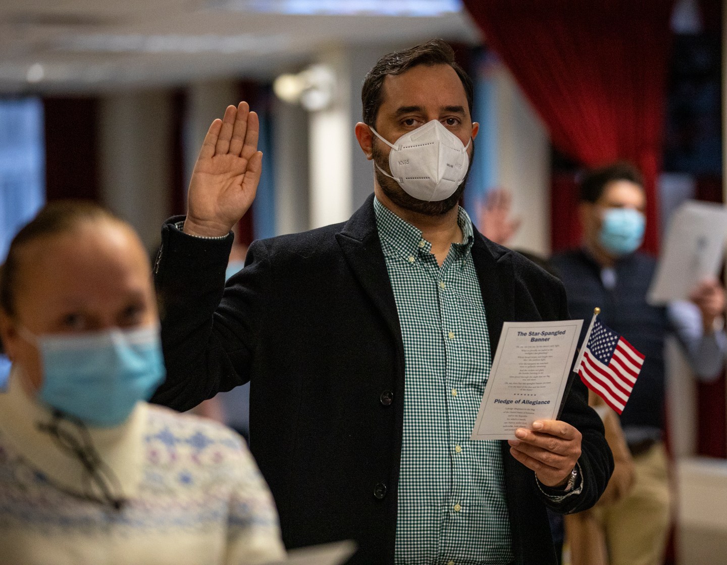 Candidates for U.S. citizenship take their oath at a February ceremony in New York City. “We cannot take for granted America’s pole position in enticing the world’s best and brightest,” writes David H. McCormick.