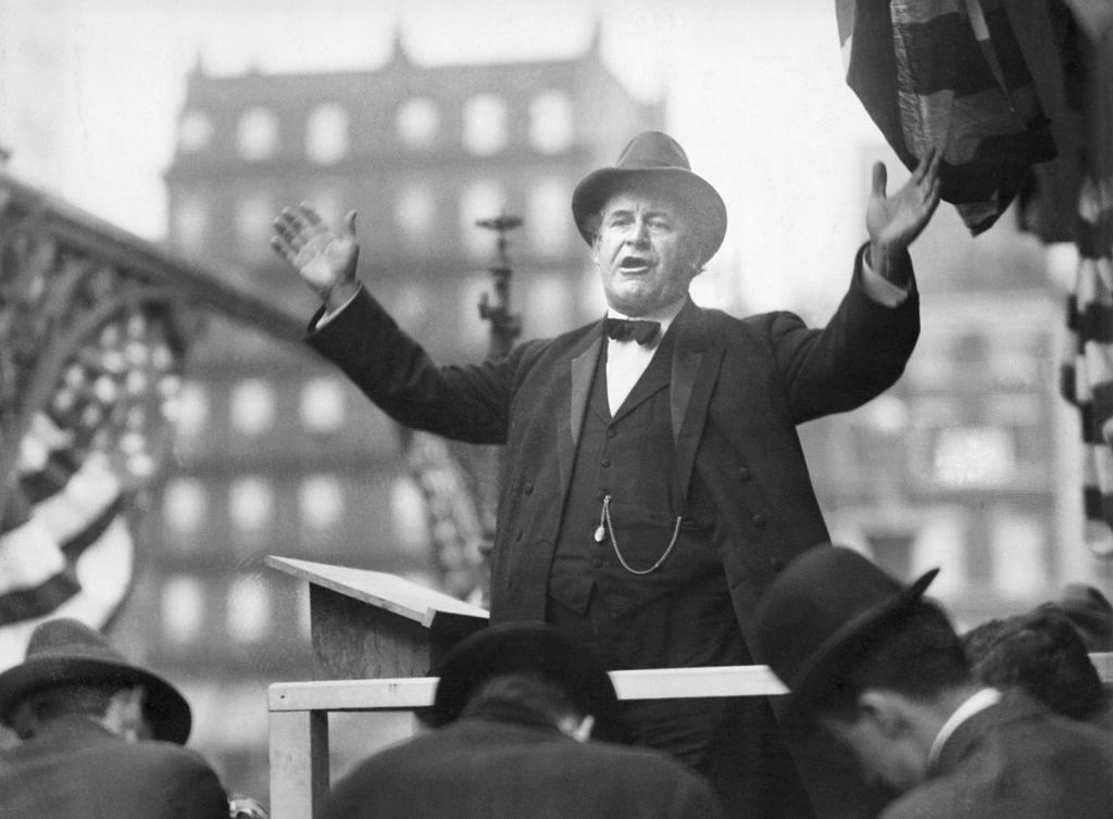 William Jennings Bryan Giving Speech