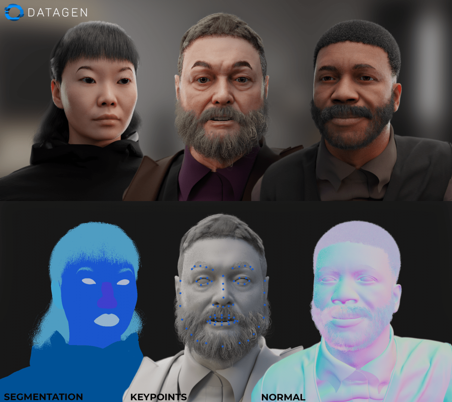 Photo of simulated faces