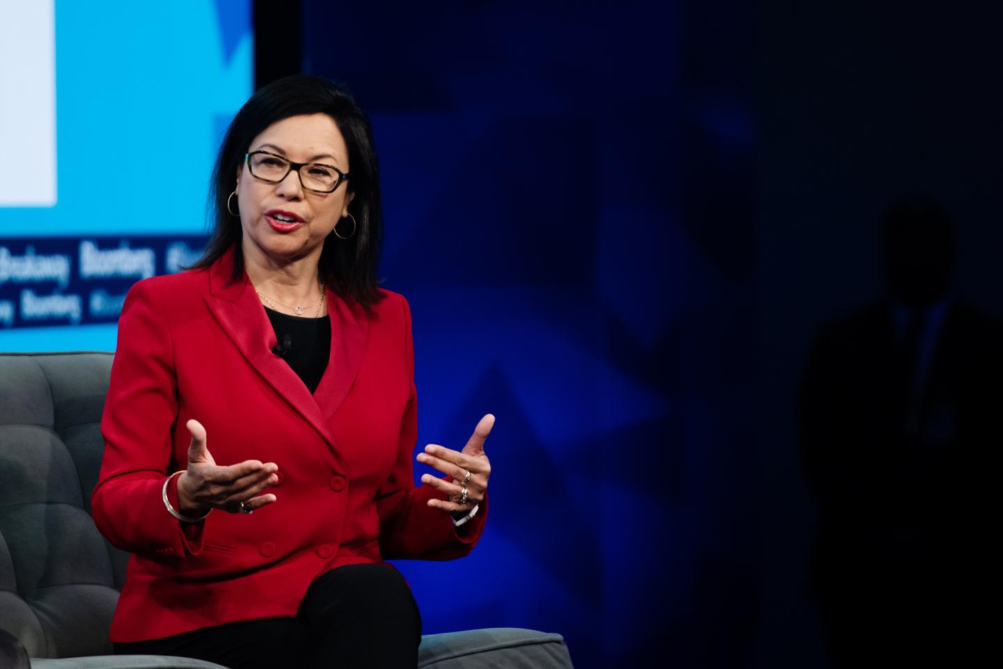 Diane Hoskins, co-chief executive officer of Gensler, speaks during the Bloomberg Breakaway CEO Summit in New York, U.S., on Tuesday, June 18, 2019.