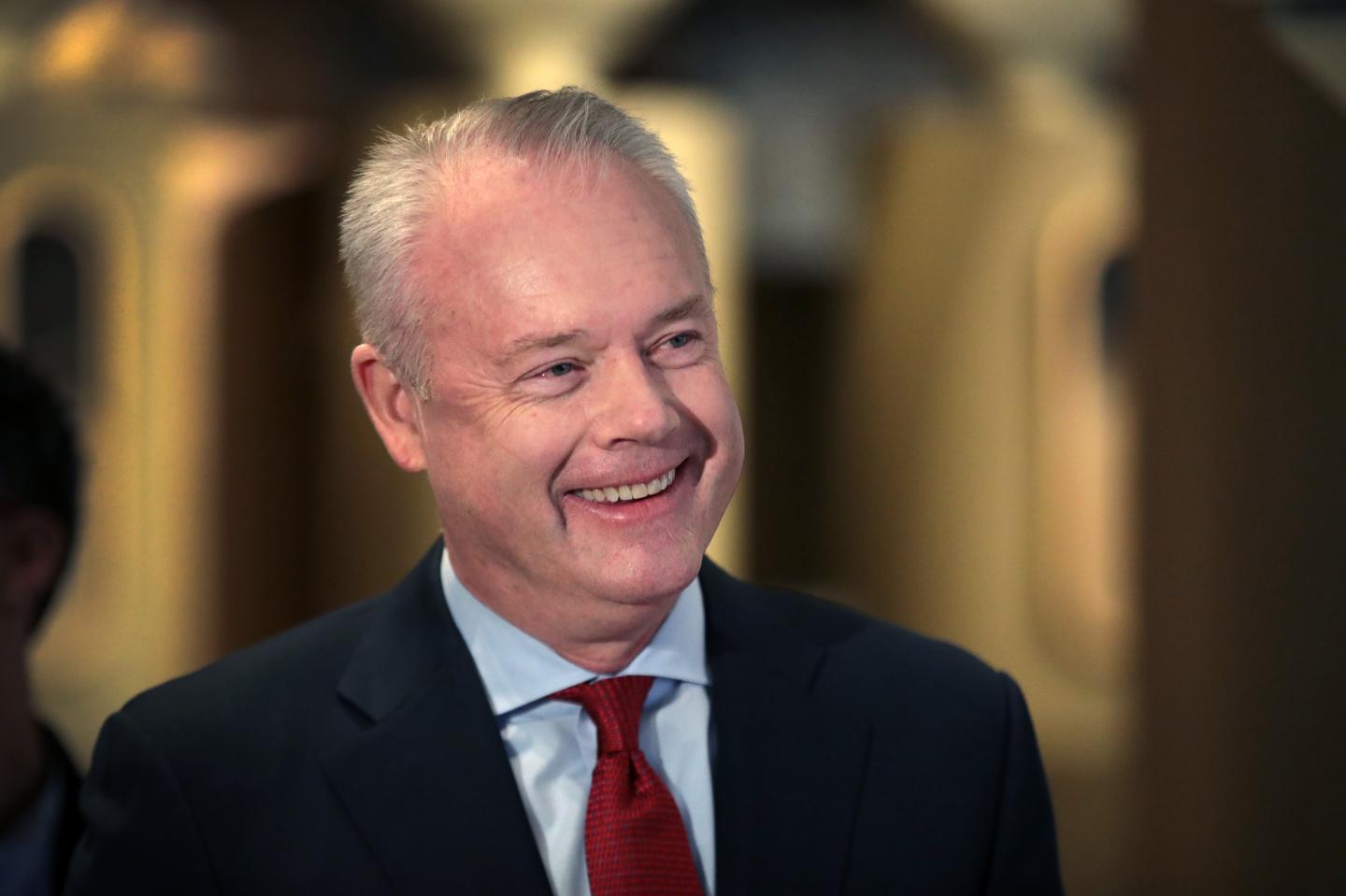 Kevin Johnson, chief executive officer of Starbucks Coffee Company, attends a media preview before the opening of the company's newest Starbucks Reserve Roastery on November 12, 2019 in Chicago, Illinois.