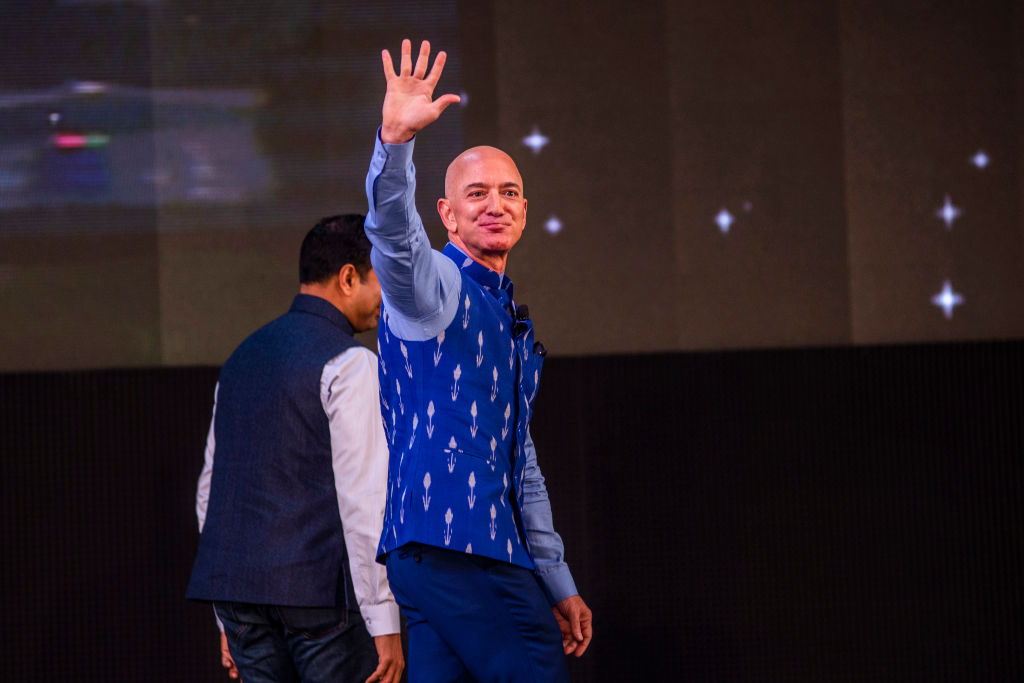 Amazon CEO Jeff Bezos Attends Amazon's Annual Smbhav Event In Delhi