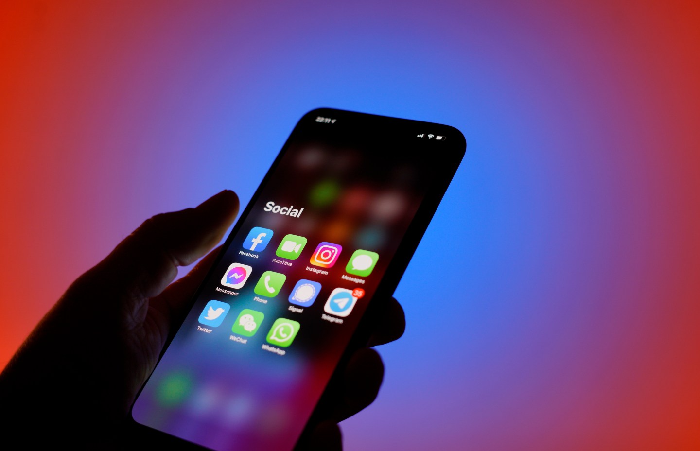 Social media applications are seen on an iPhone in this photo illustration in Warsaw, Poland on December 17, 2020.