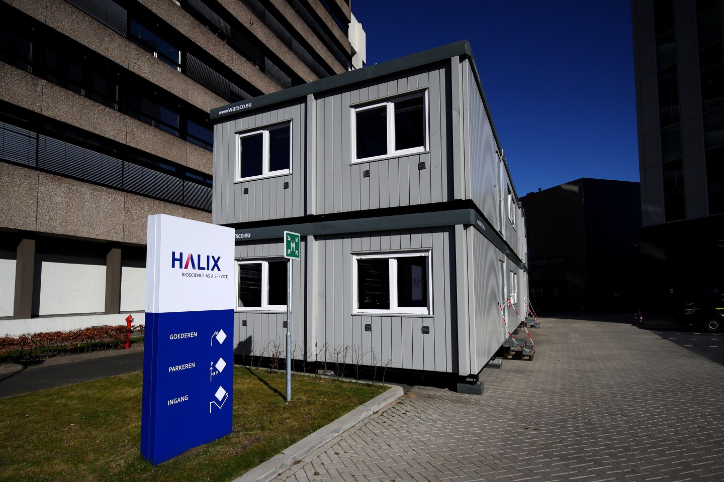 An external general view of the Halix Building on March 25, 2021 in Leiden, Netherlands.