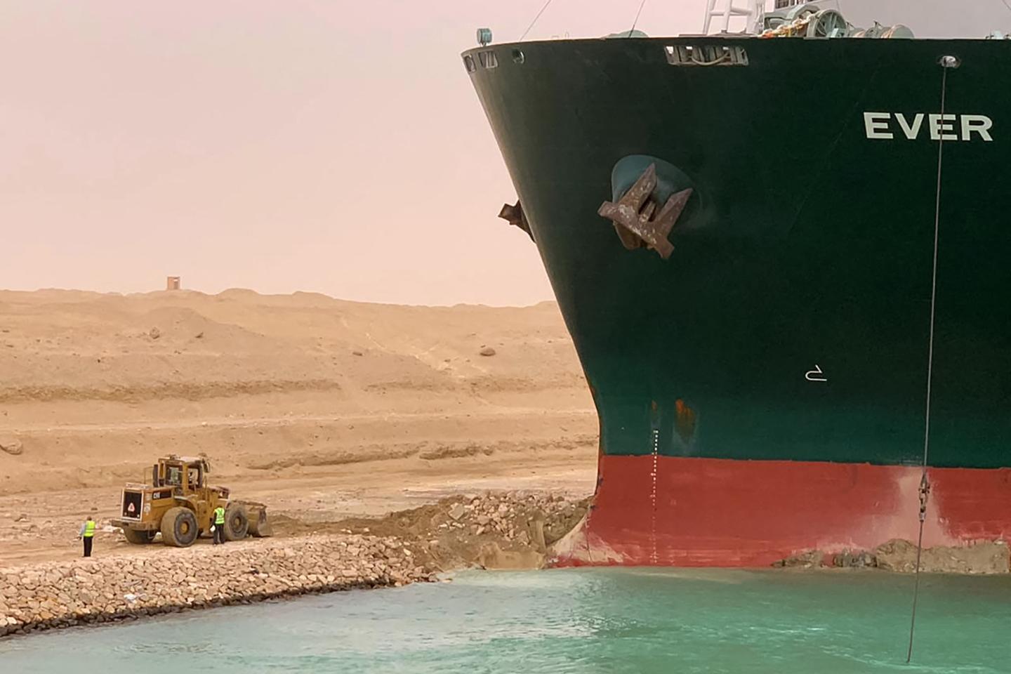 Suez Canal Remains Blocked By Grounded Container Ship