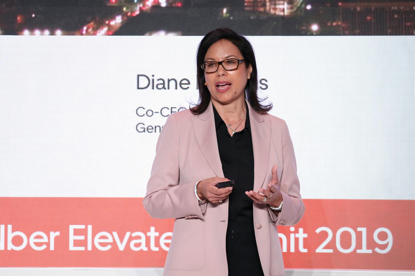 Diane Hoskins, Co-CEO, Gensler, speaks during Uber Elevate Summit 2019 at Ronald Reagan Building and International Trade Center on June 12, 2019 in Washington, DC.