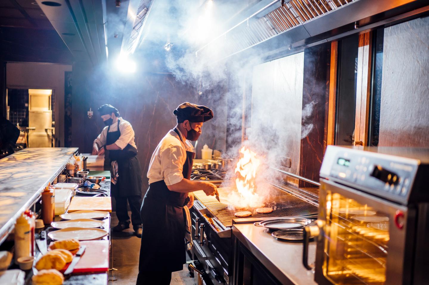 a restaurant kitchen