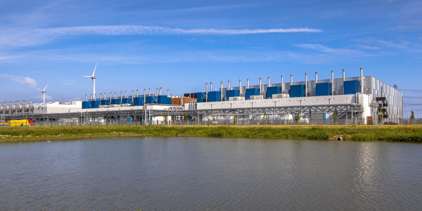 Image of a Google datacenter in the Netherlands.