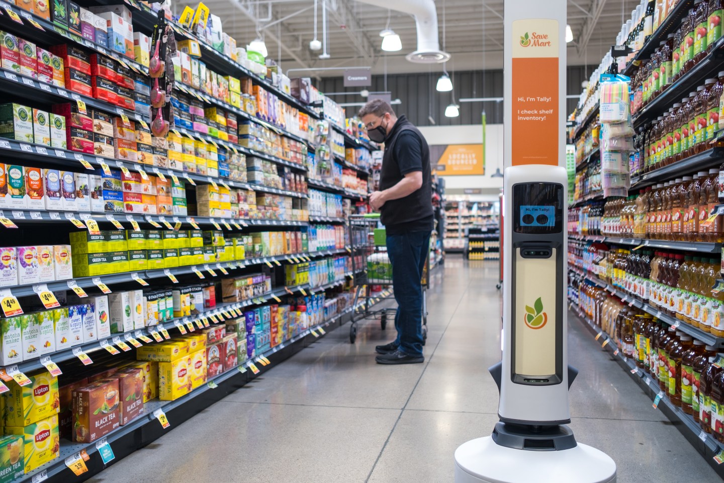 The Tally robot at a Save Mart in Modesto, CA.