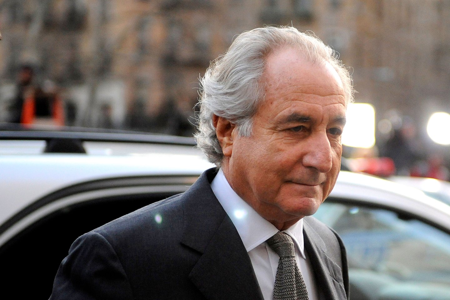 Bernard Madoff arrives at Manhattan Federal court on March 12, 2009 in New York City.