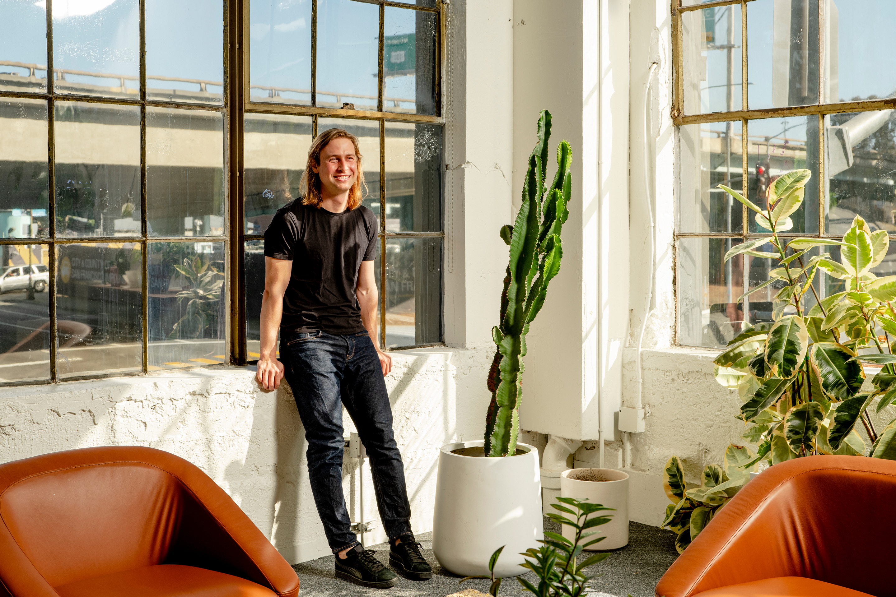 Plaid CEO Zach Perret at Plaid's headquarters in San Francisco.
