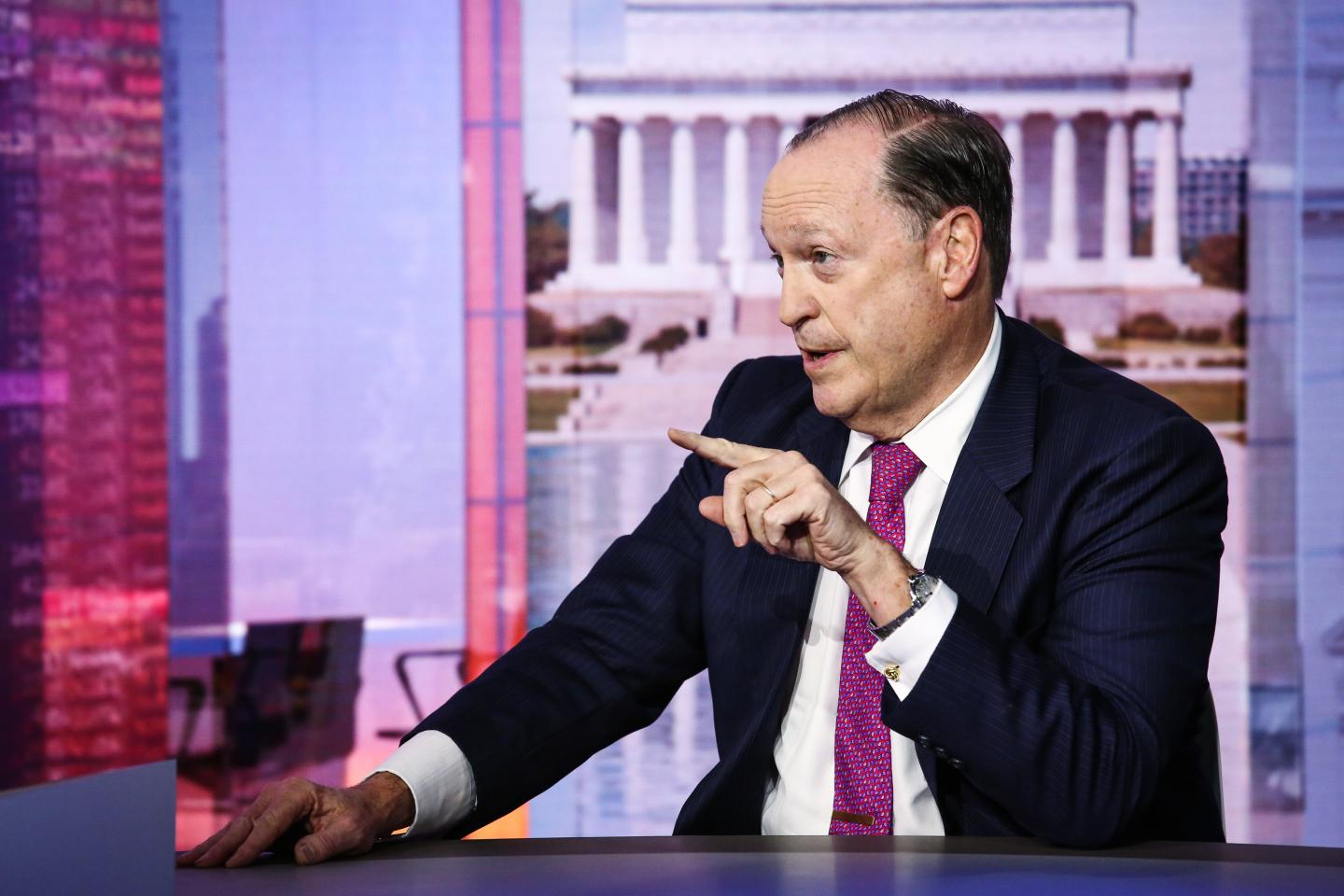Steven Brill, co-chief executive officer of NewsGuard Technologies Inc., speaks during a Bloomberg Television interview in New York, U.S., on Monday, Aug. 27, 2018.
