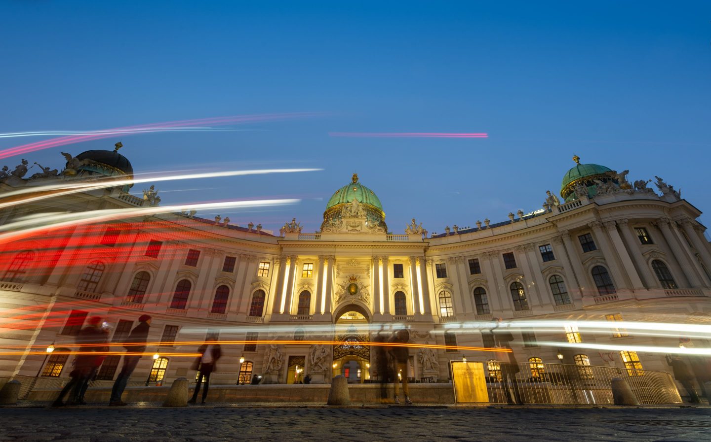 Vienna Hofburg in the evening
