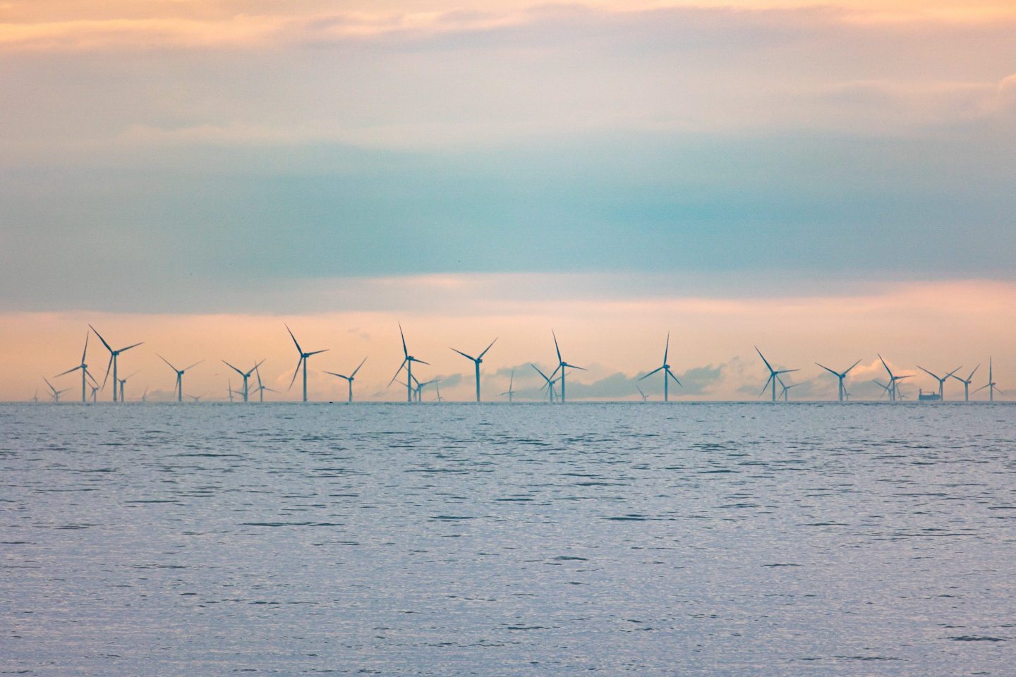 Offshore Wind Turbine Park In The Netherlands