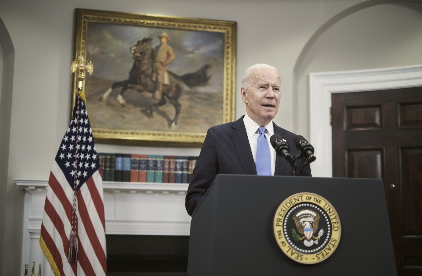 President Biden answers questions about the Colonial Pipeline ransomware attack at the White House on May 13, 2021. “The Biden administration’s five-pronged approach to modernizing and strengthening our nation’s cyber defenses comes not a moment too soon,” writes Andrew Rubin.