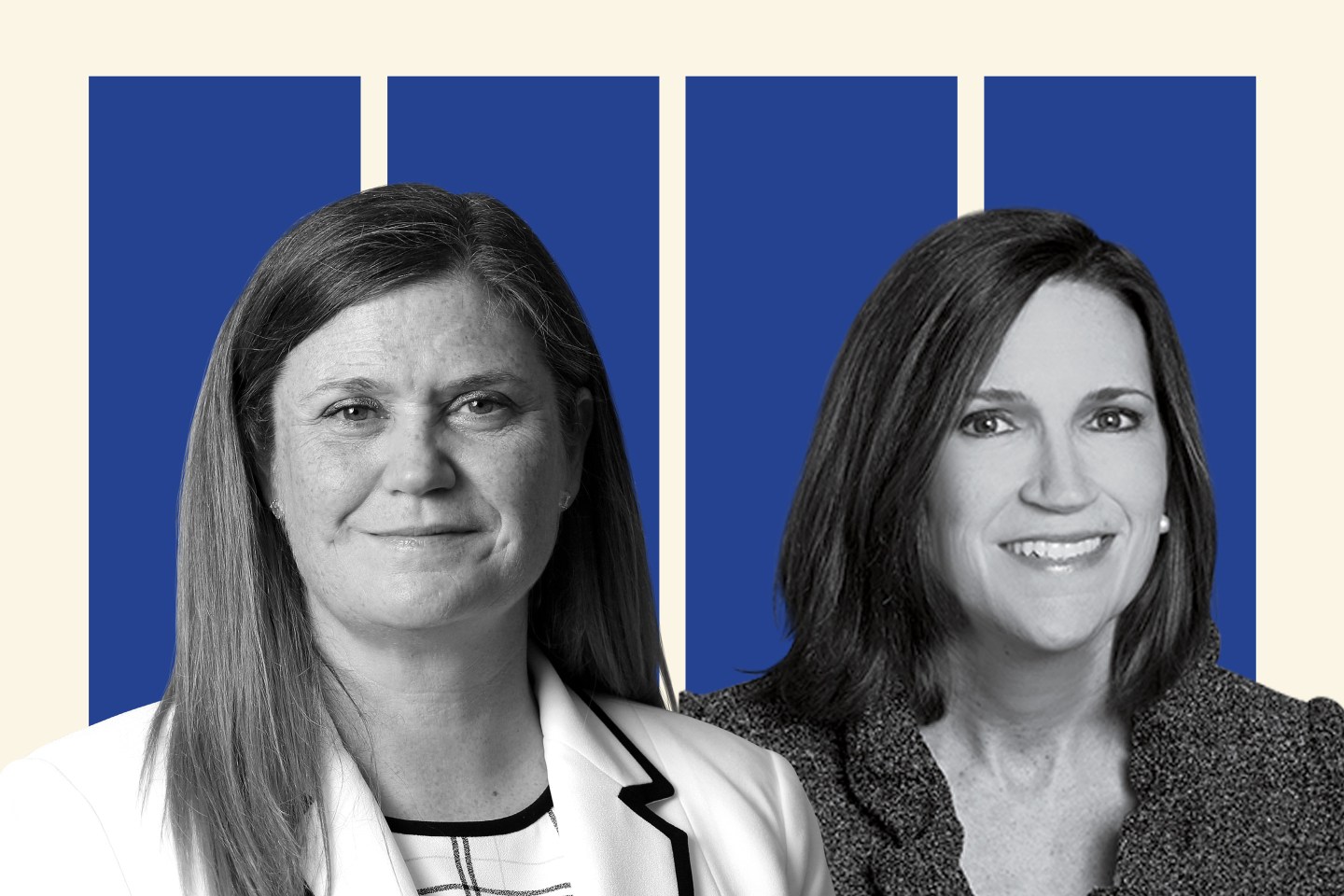 Marianne Lake and Jennifer Piepszak of JPMorgan Chase.