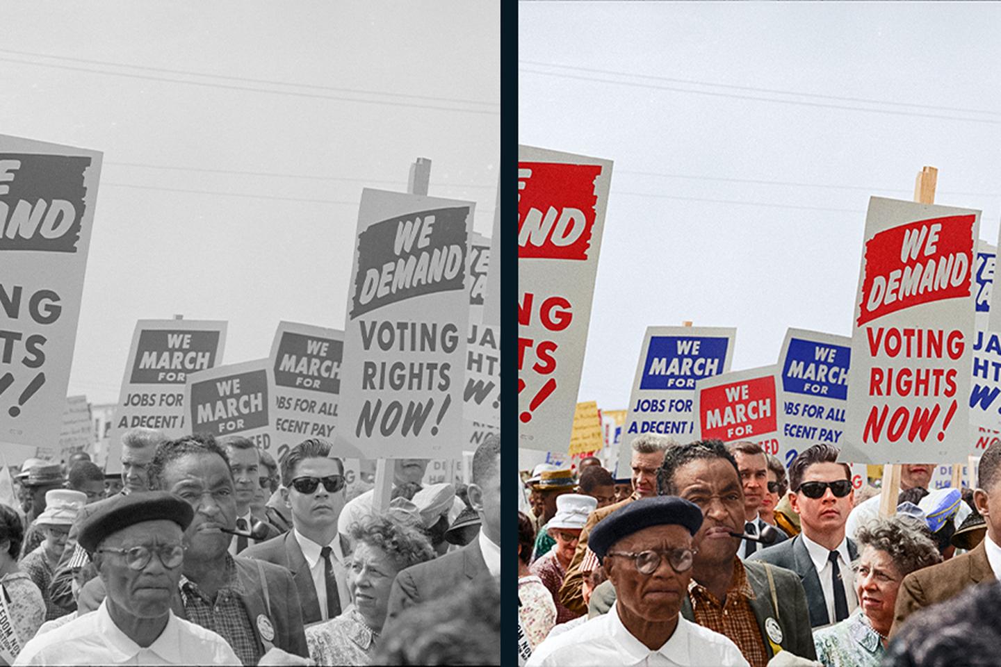 The art of colorizing black and white photographs of the past is undergoing an ethics review