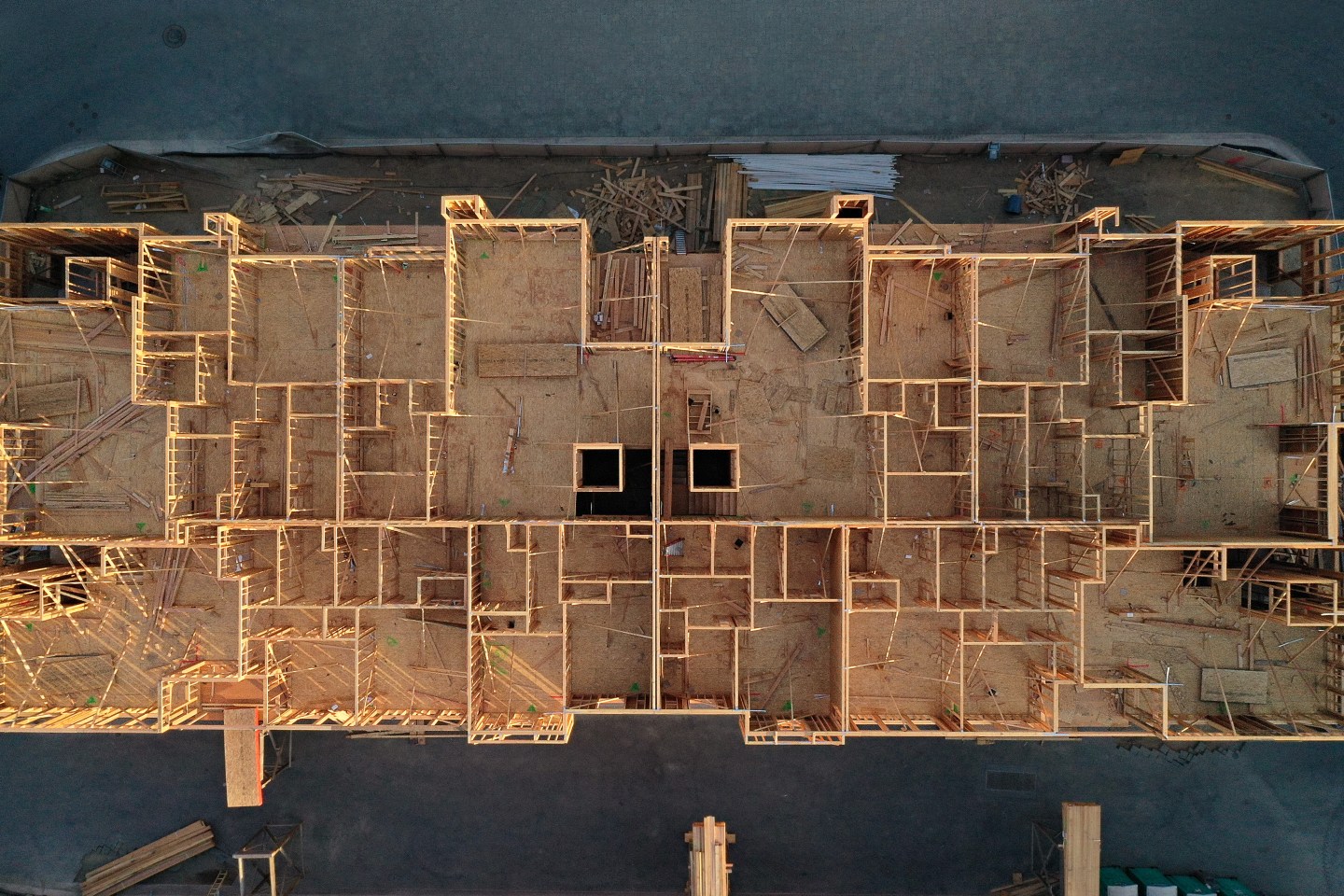 Lennar townhomes under construction in San Diego in the fall of 2020.