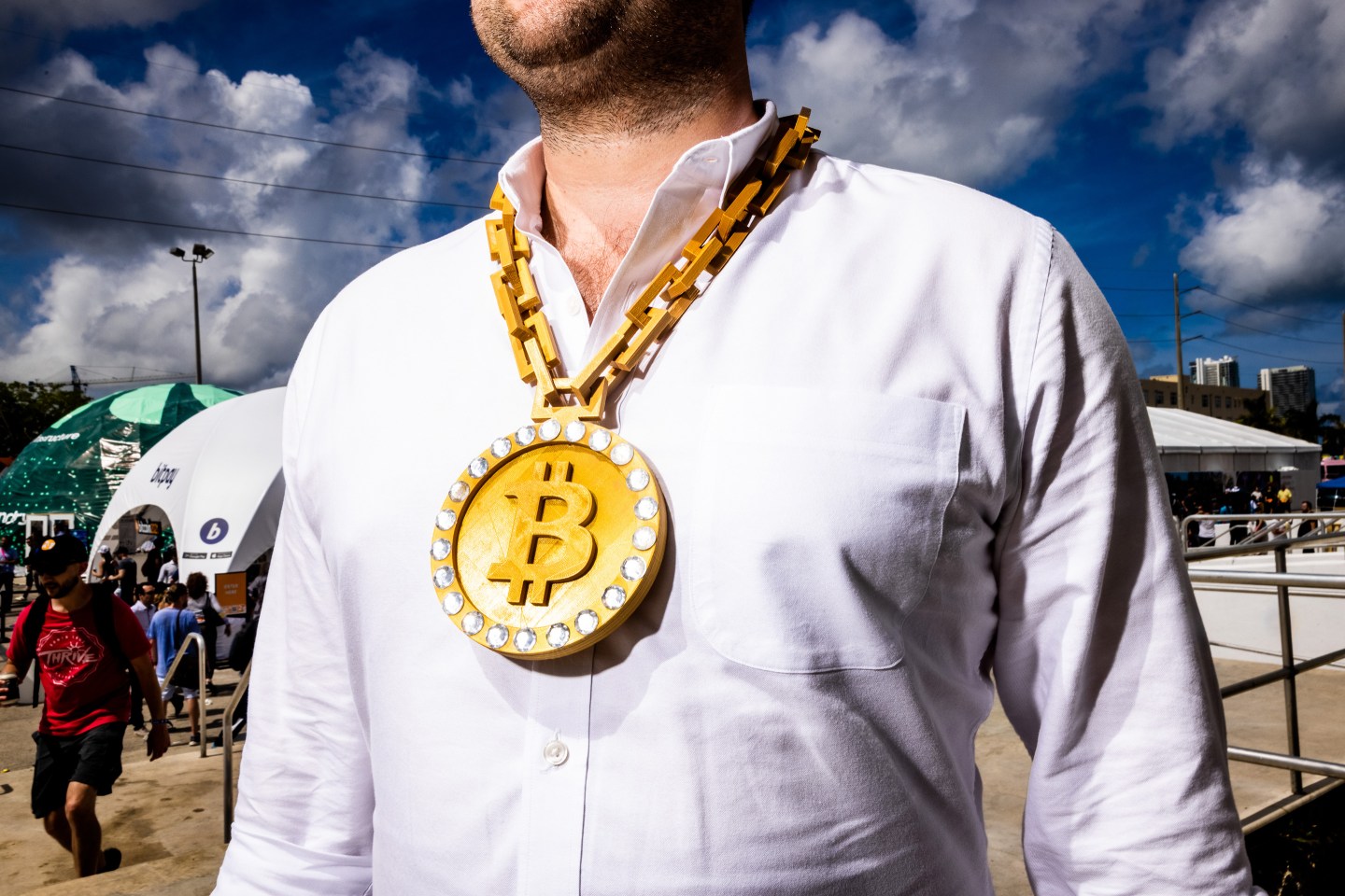 Bitcoin Miami 2021-Day 1-Attendee Bitcoin Necklace