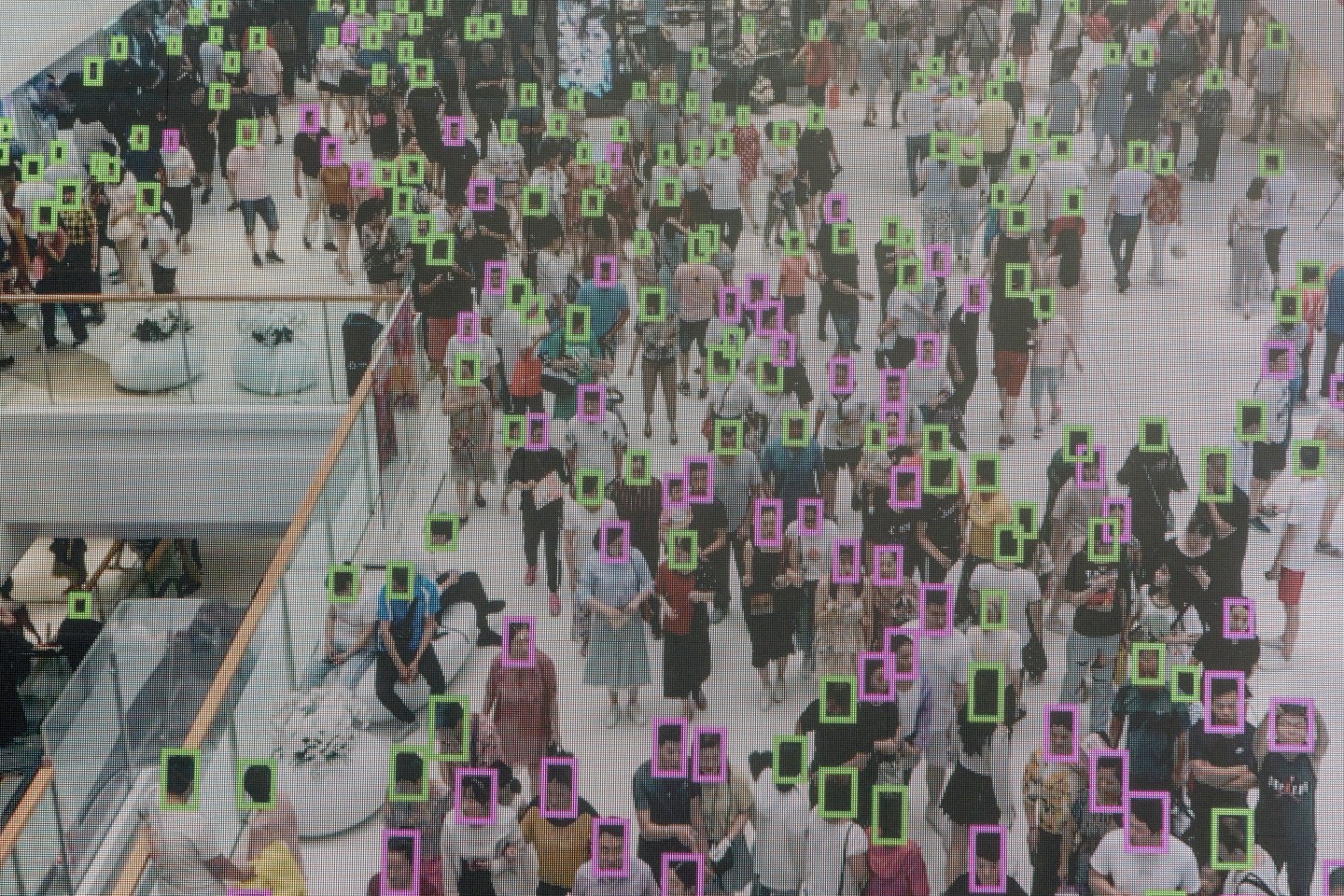 A screen demonstrates facial-recognition technology at the World Artificial Intelligence Conference (WAIC) in Shanghai, China, on Thursday, Aug. 29, 2019.