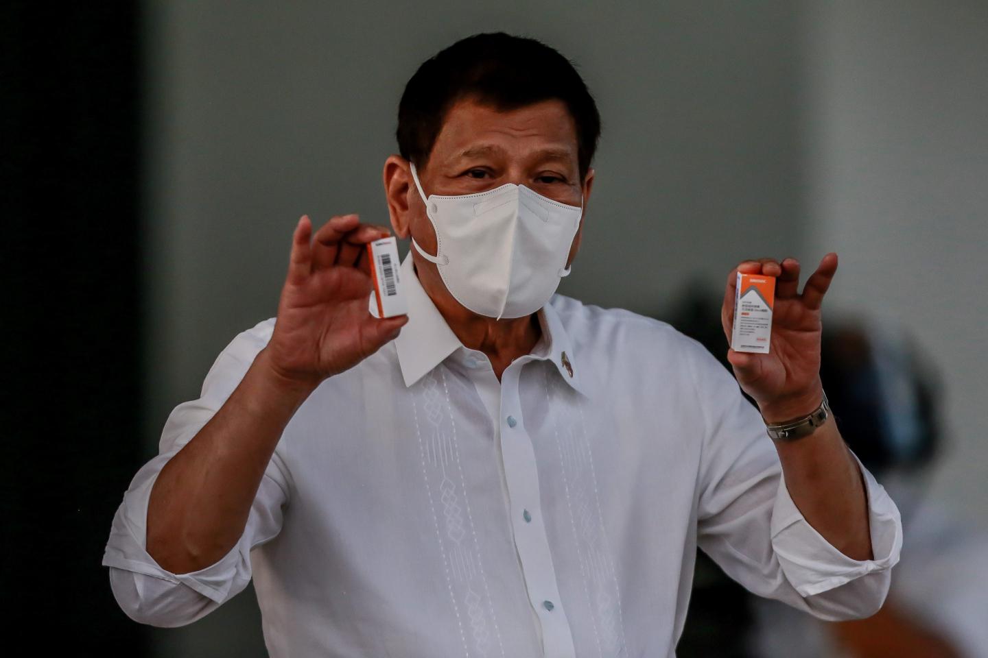 Philippine President Rodrigo Duterte tries to fight vaccine hesitancy with jail threats