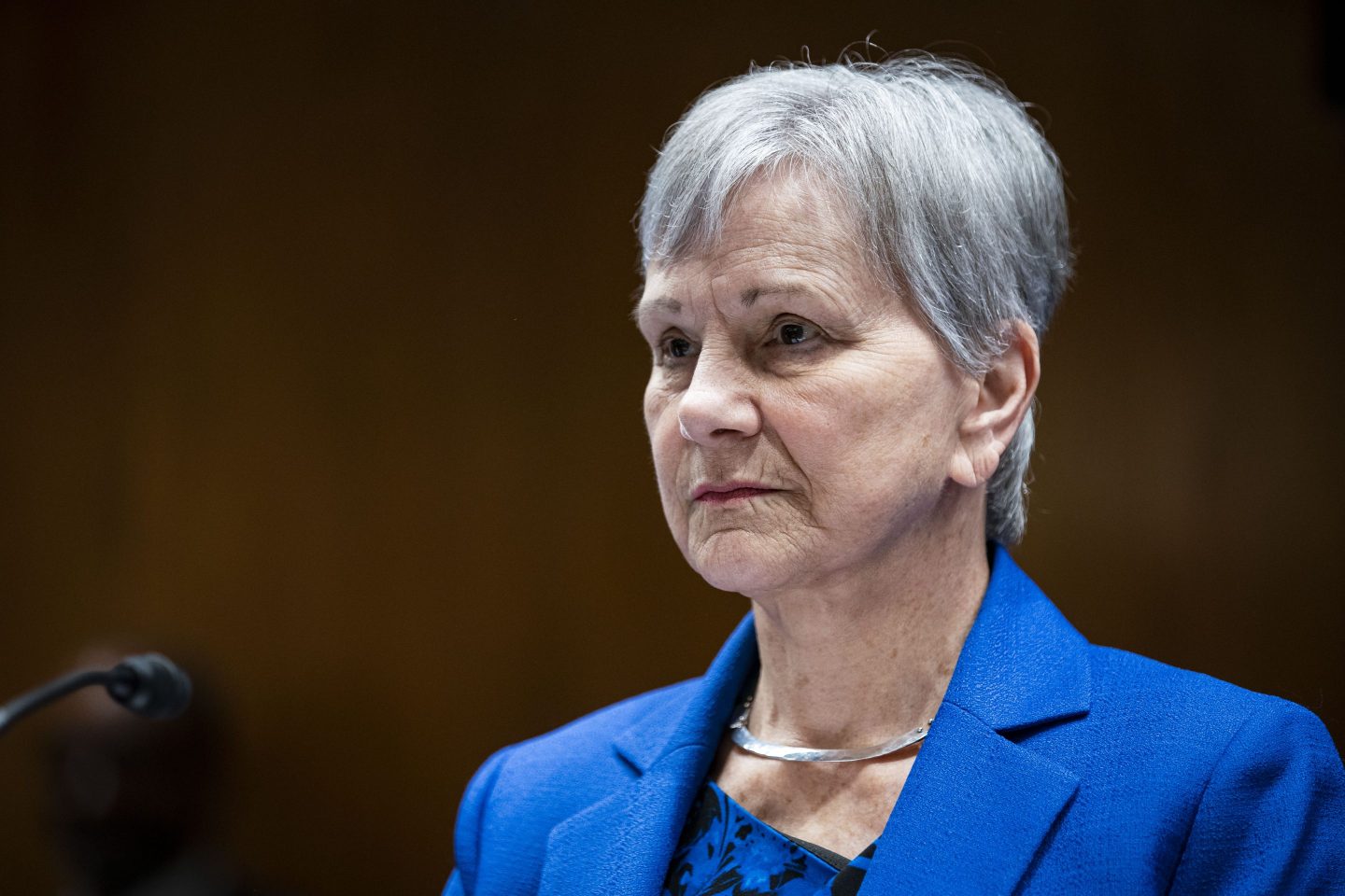 Janet Woodcock, acting commissioner of the U.S. Food and Drug Administration (FDA), listens during a Senate Appropriations Subcommittee hearing in Washington, D.C., U.S., on Thursday, June 10, 2021. The hearing is titled "Fiscal Year 2022 Budget Request for the FDA." Photographer: Al Drago/Bloomberg via Getty Images