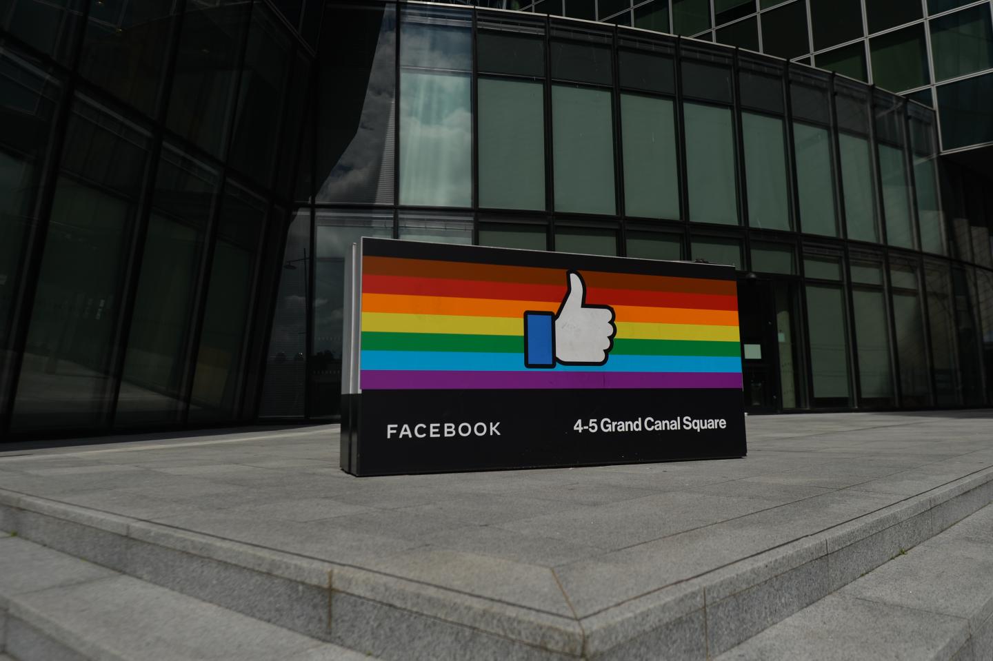 Facebook EMEA headquarters on Grand Canal Square in Dublin Docklands.