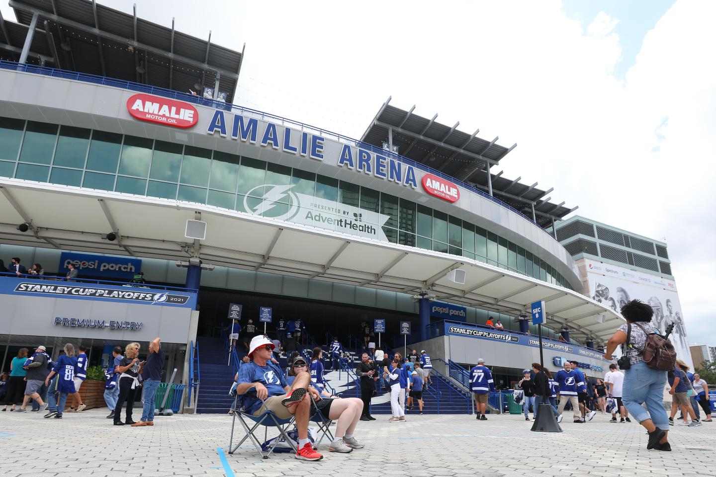 NHL arena sponsors are experiencing an unlikely boost in the stock market