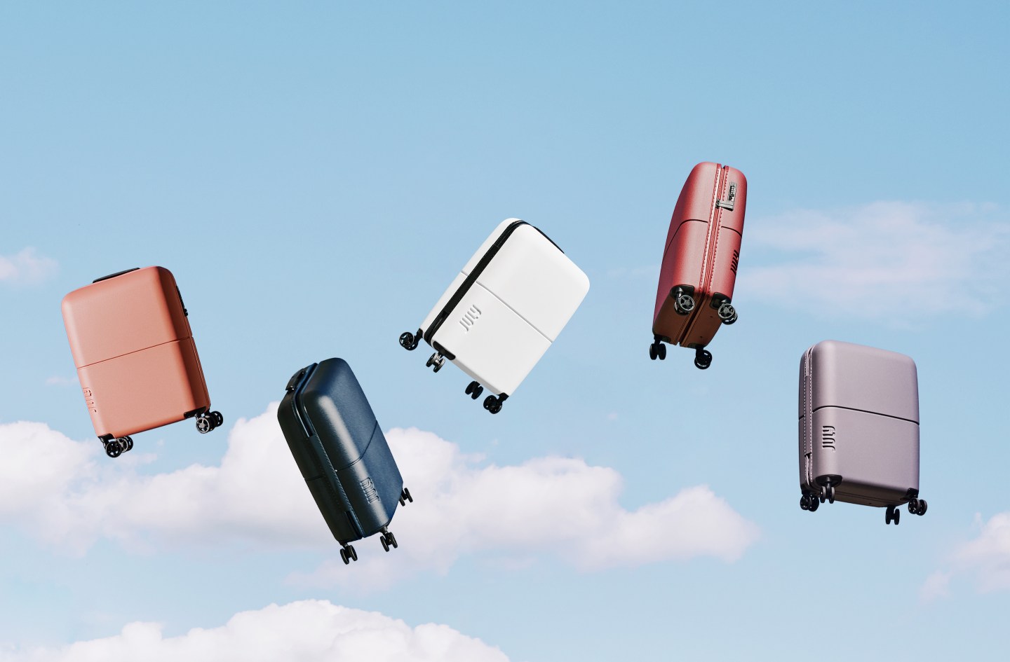 Suitcases from Aussie brand July: So light they fly by themselves. 