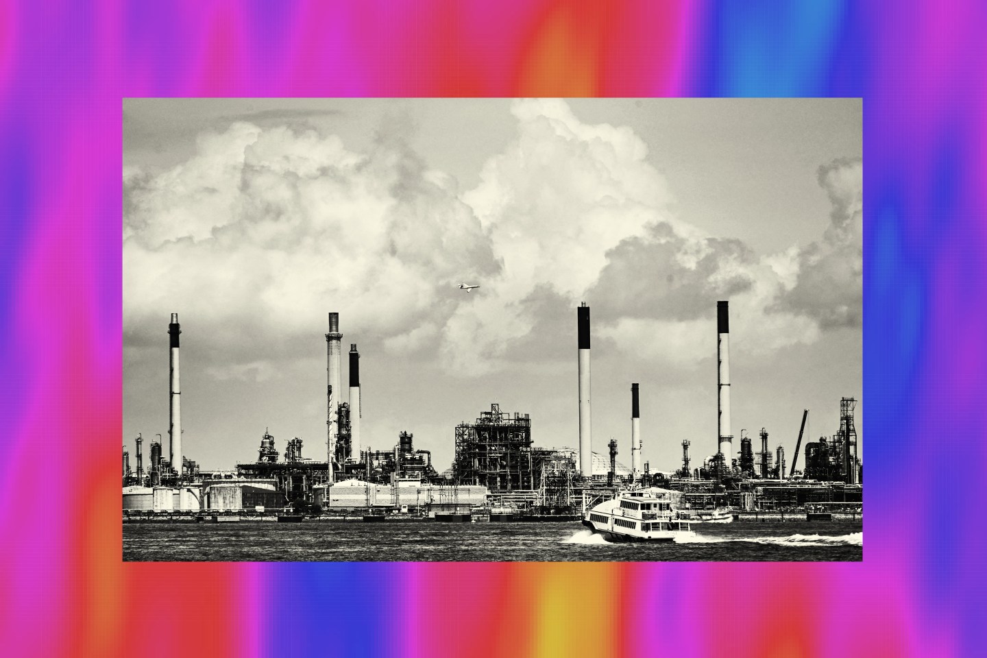 A Shell petroleum refinery off Bukom island in Singapore on June 14, 2021. 