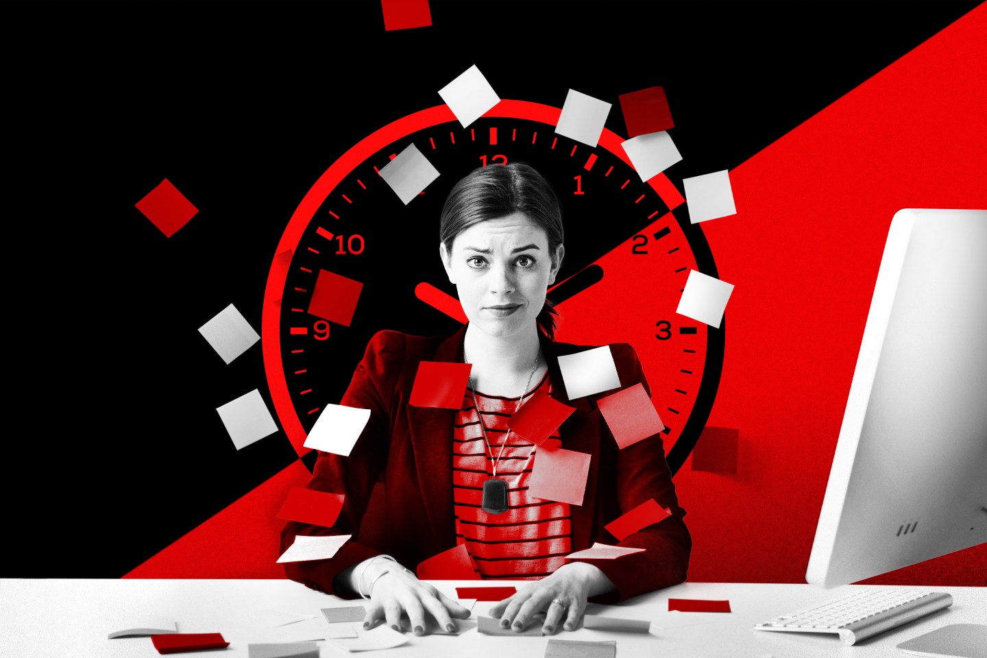 Woman working night and day